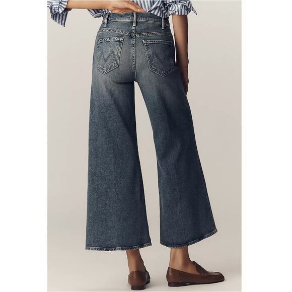 MOTHER The Hustler Roller Ankle High-Rise Wide-Leg Jeans 26 Slip And Fall NWT - Picture 2 of 6